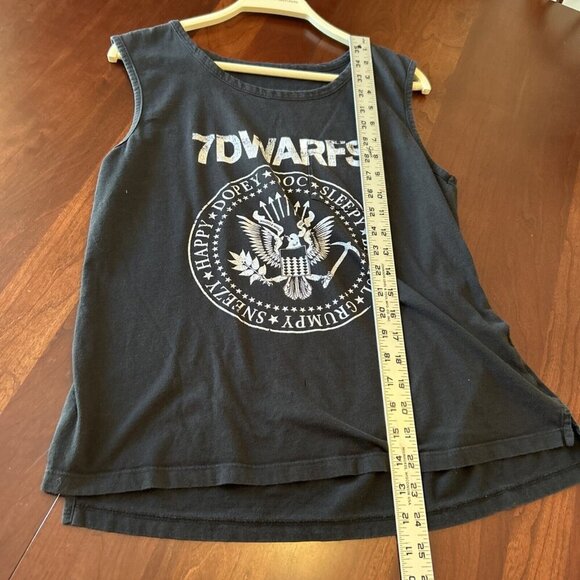 Whosits & Whatsits Disney 7Dwarfs HEIGH HO! LETS GO! Sleeveless‎ Top SZ L - Picture 5 of 7